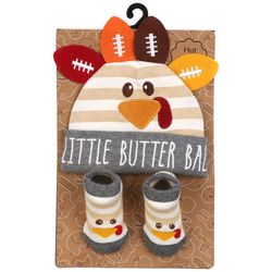 Baby Boys 3 Pc Turkey Hat & Socks Set