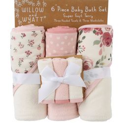 WILLOW And WYATT Baby 6-pc. Floral Baby Soft Terry Bath Set