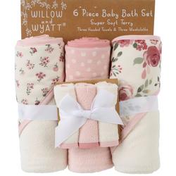 Baby 6-pc. Floral Baby Soft Terry Bath Set