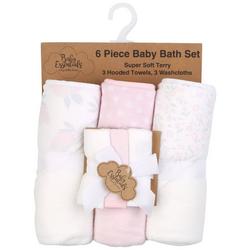 Baby 6-pc. Baby Floral Soft Terry Bath Set
