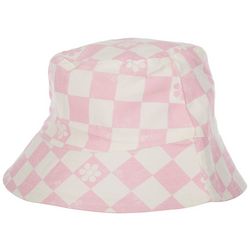 Baby Reversible Checkered & Solid Bucket Sun Hat