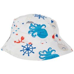 Baby Nautical Bucket Hat With Strap