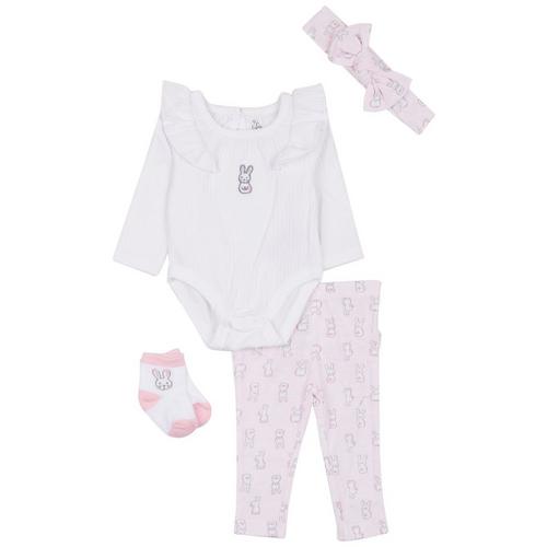 Baby Essentials Baby Girls 4-pc. Easter Bunny Creeper