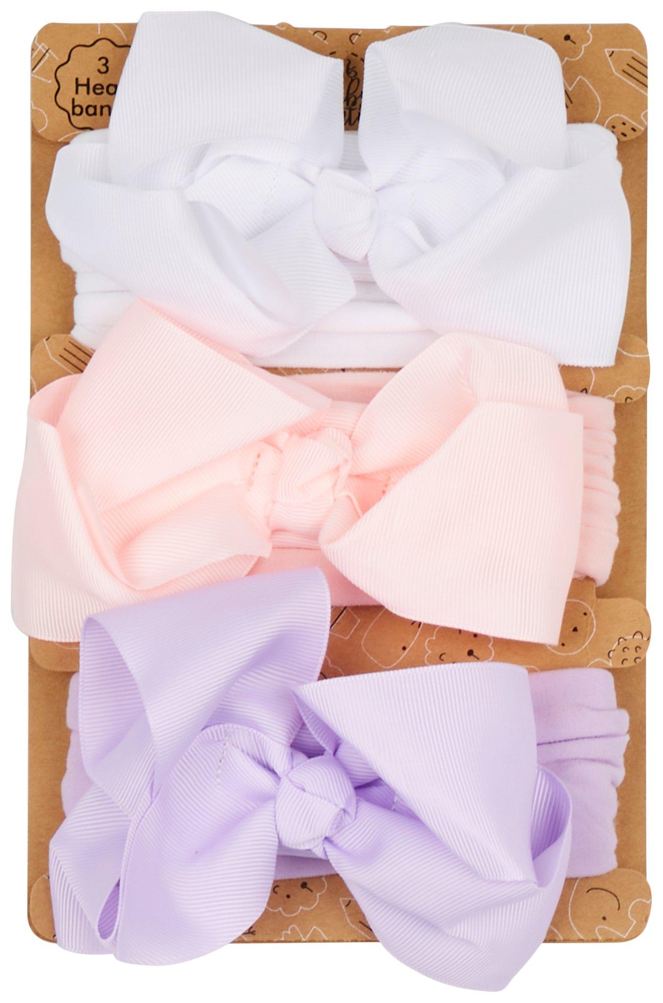 Baby Essentials Baby Girls Bow Headwrap Collection Set