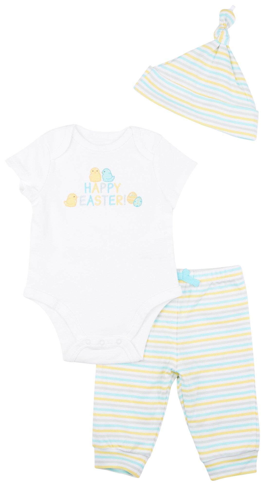 Baby Boys 3 Pc. Happy Easter Pant Set