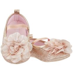 Baby Girls Sparkle Flower Slip-On Shoes
