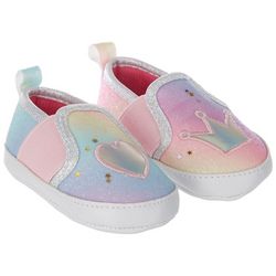 Laura Ashley Baby Girls Sparkle Heart Slip-On Shoes