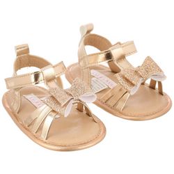 Laura Ashley Baby Girls Bow Sparkles Sandals