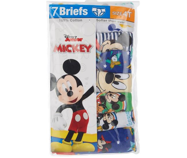 Disney Mickey Mouse Boys' 5-Pack Briefs - white/multi, 4t (Toddler) 