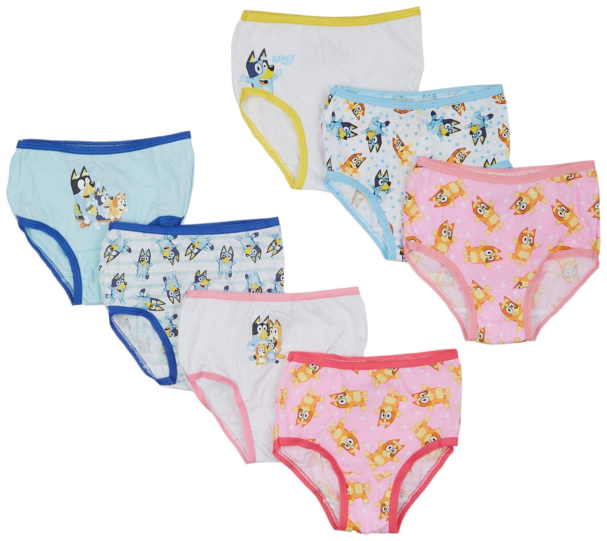  Disney Little Girls' Princess 7 Piece Underwear Panties Set (4)  Multi : Clothing, Shoes & Jewelry