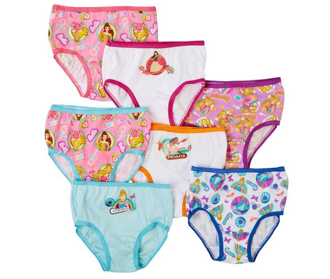 Princess Toddler Girls Underwear, 6 Pack Sizes 2T-4T 