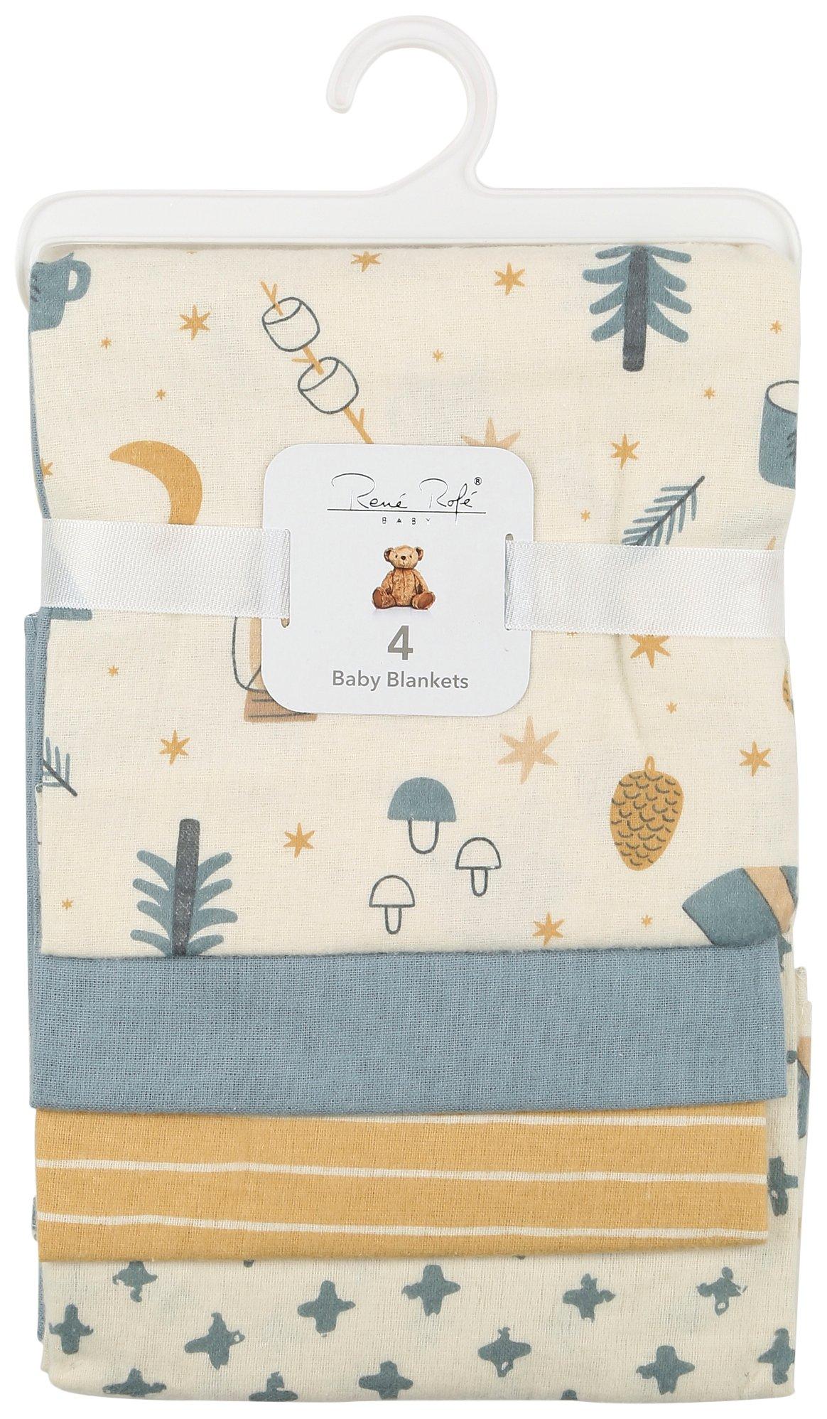 Rene Rofe Baby 4 Pk. Printed Cozy Blankets