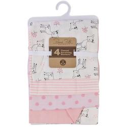Baby Girls 4-pk. Deer Flannel Blanket Set