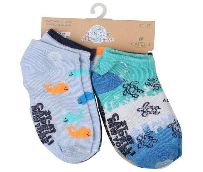 Capelli NY Toddler Baby Boys Bealls Ocean Print Florida Socks 10-pk. | Save