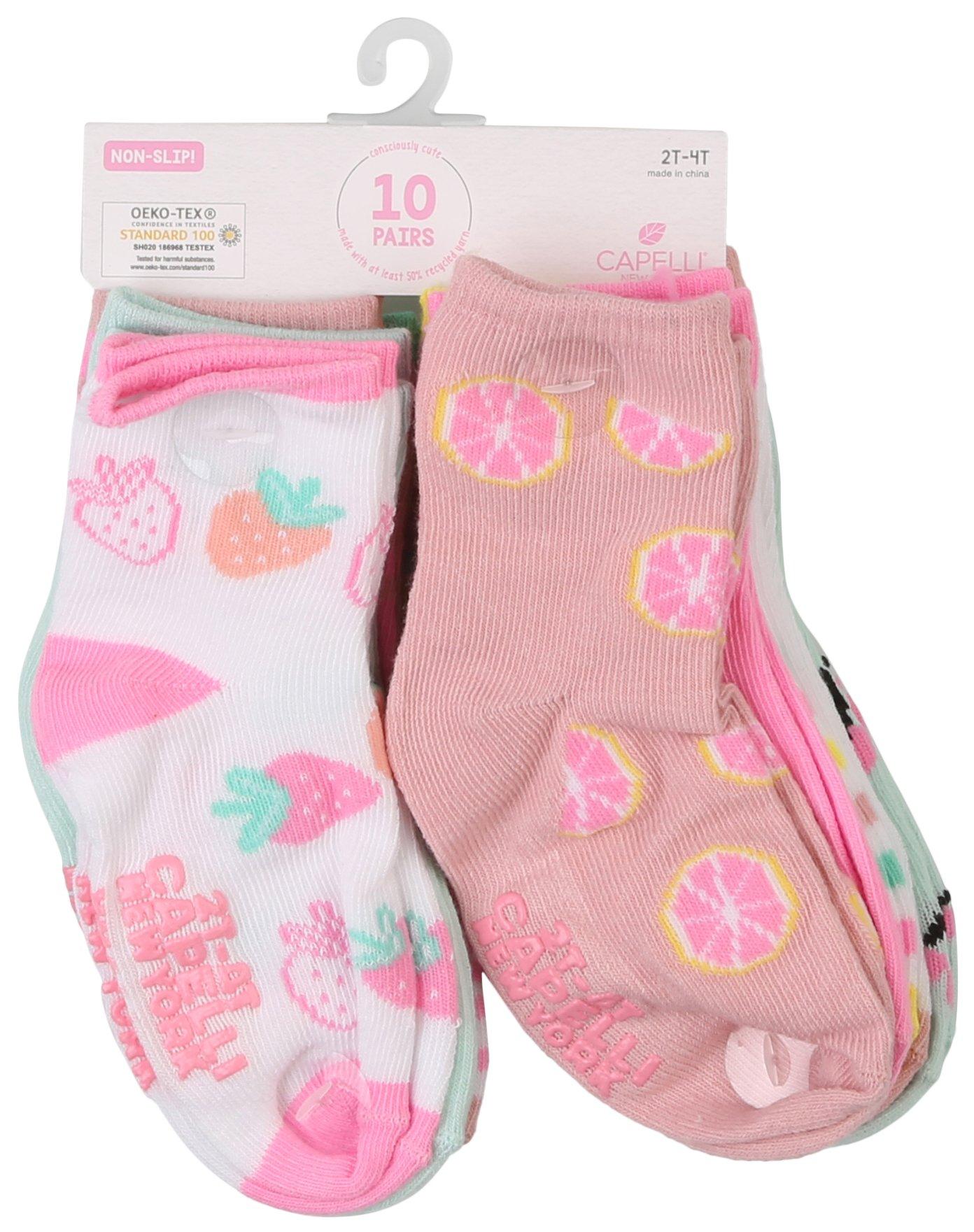 Capelli NY Toddler Girls 10-pk. Fruity Print Socks
