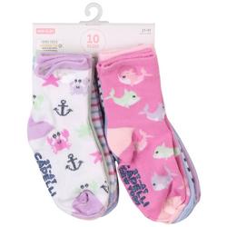 Toddler Girls 10-pk. Sea Life Print Socks