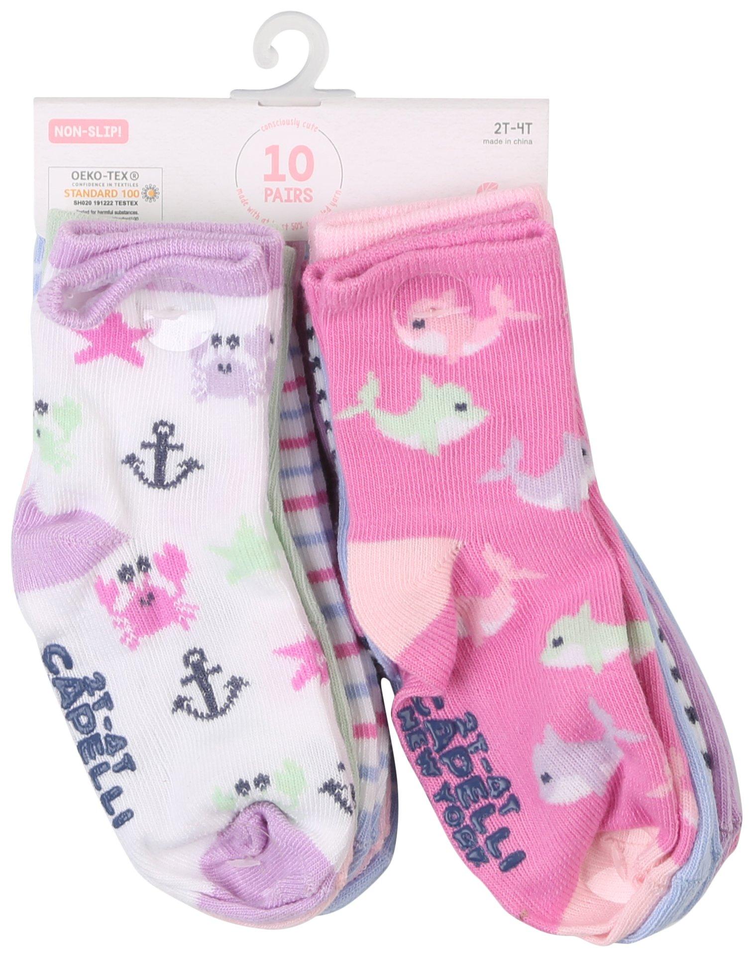 Toddler Girls 10-pk. Sea Life Print Socks
