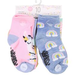 Baby Girls 10-pk. Llama Print Socks