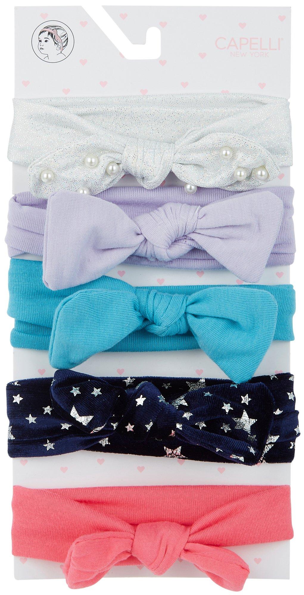 Girls 5pk Bow Americana Headwrap Collection Set