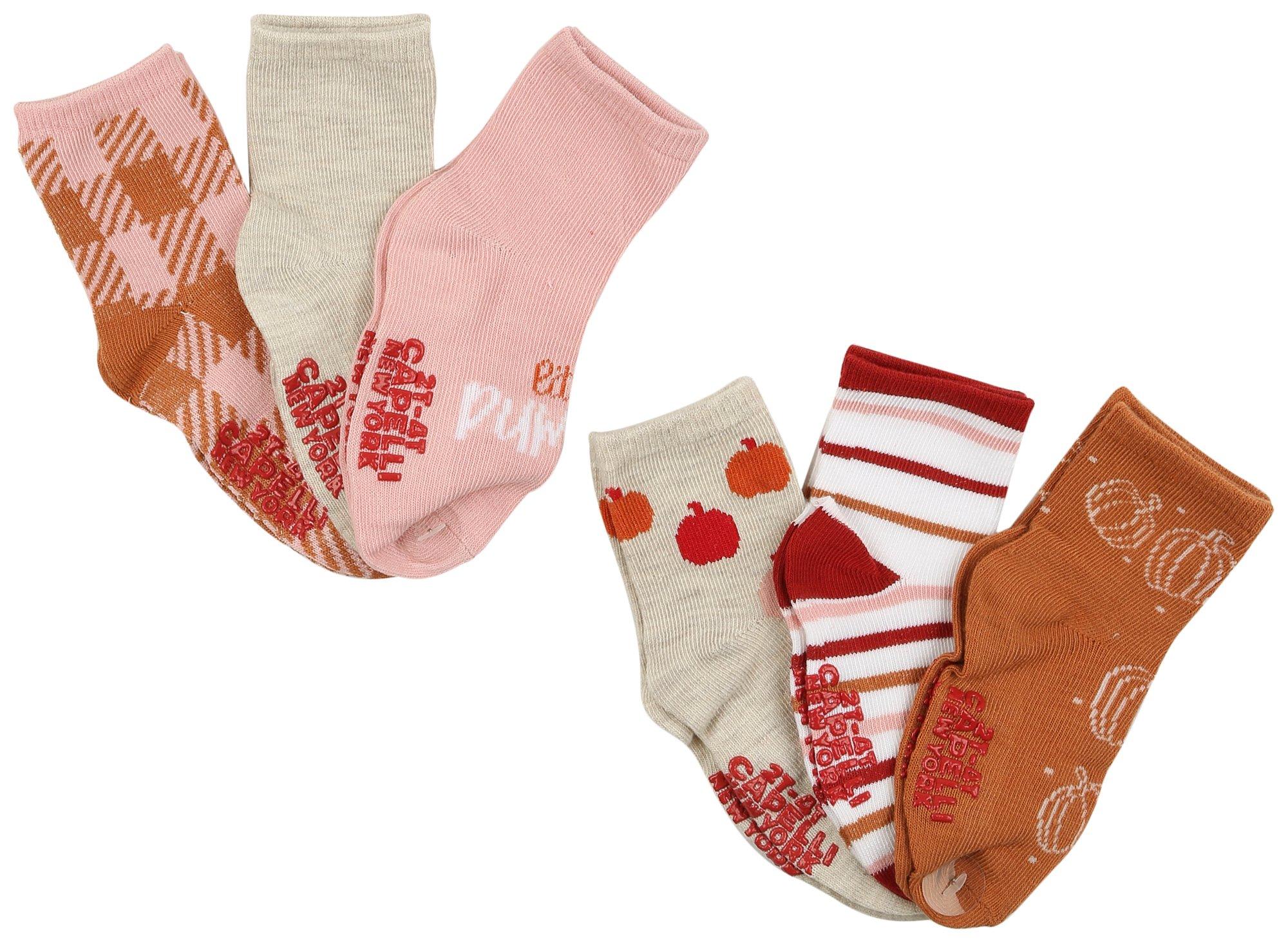 Baby Girls 6-pk. Harvest Print Socks
