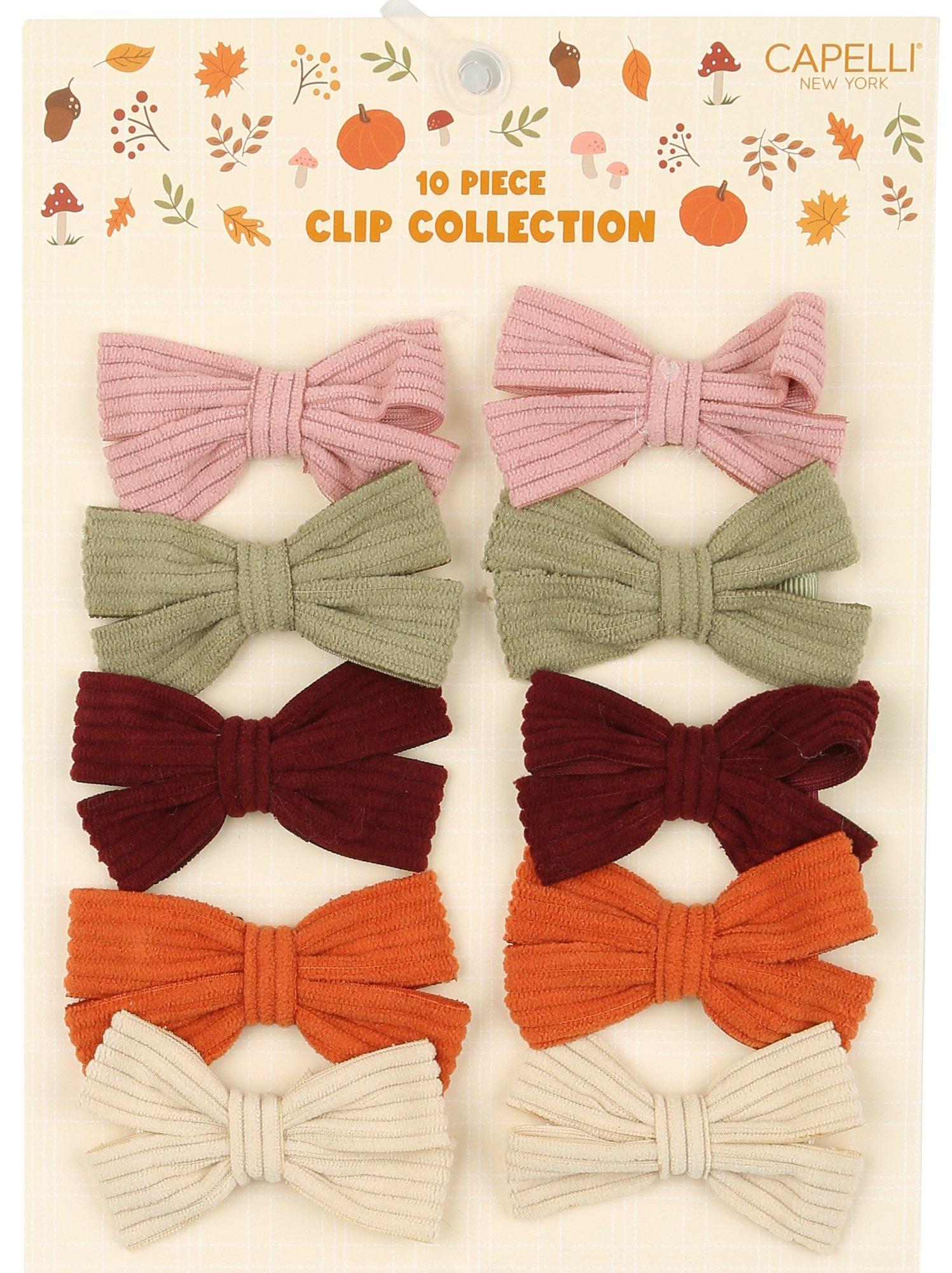 Capelli New York 10-pk. Harvest Bow Hair Clip Collection
