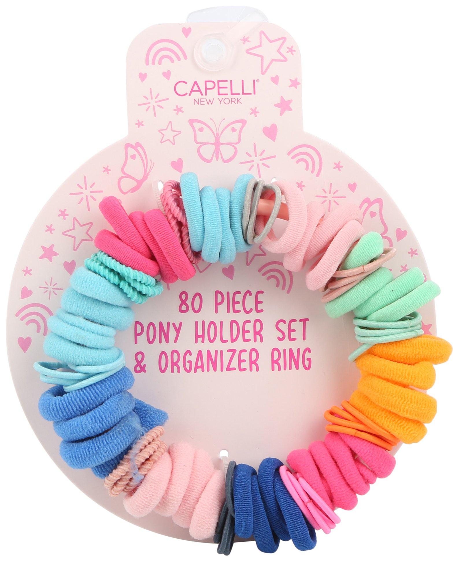 Capelli NY Girls 80pk. Hair Tie Collection Set