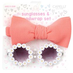 Capelli New York Baby Girls 2 Pc Sunglasses & Headwrap Set