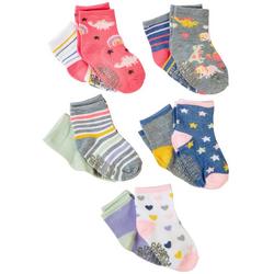 Baby Girls 10-pk. Dino & Stripe Socks
