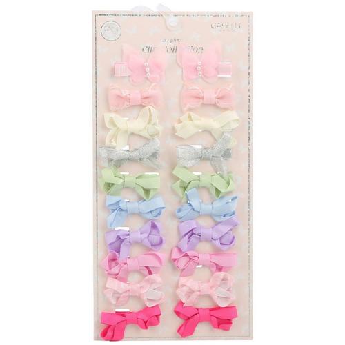 Capelli NY Girls 20pk. Sheer Bows Clip Collection