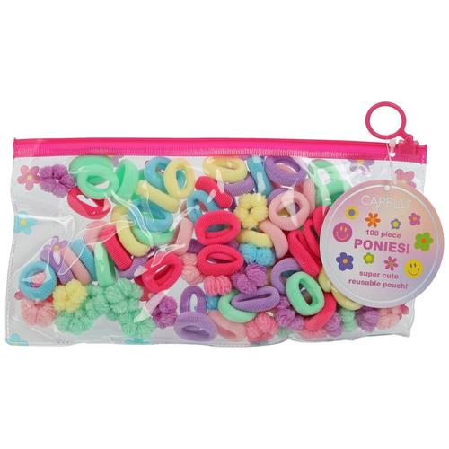 Capelli NY Girls 100pk. Ponies Floral Reusable Pouch