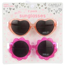 Capelli New York Baby Girls 2 Pk. Mini Sunglasses