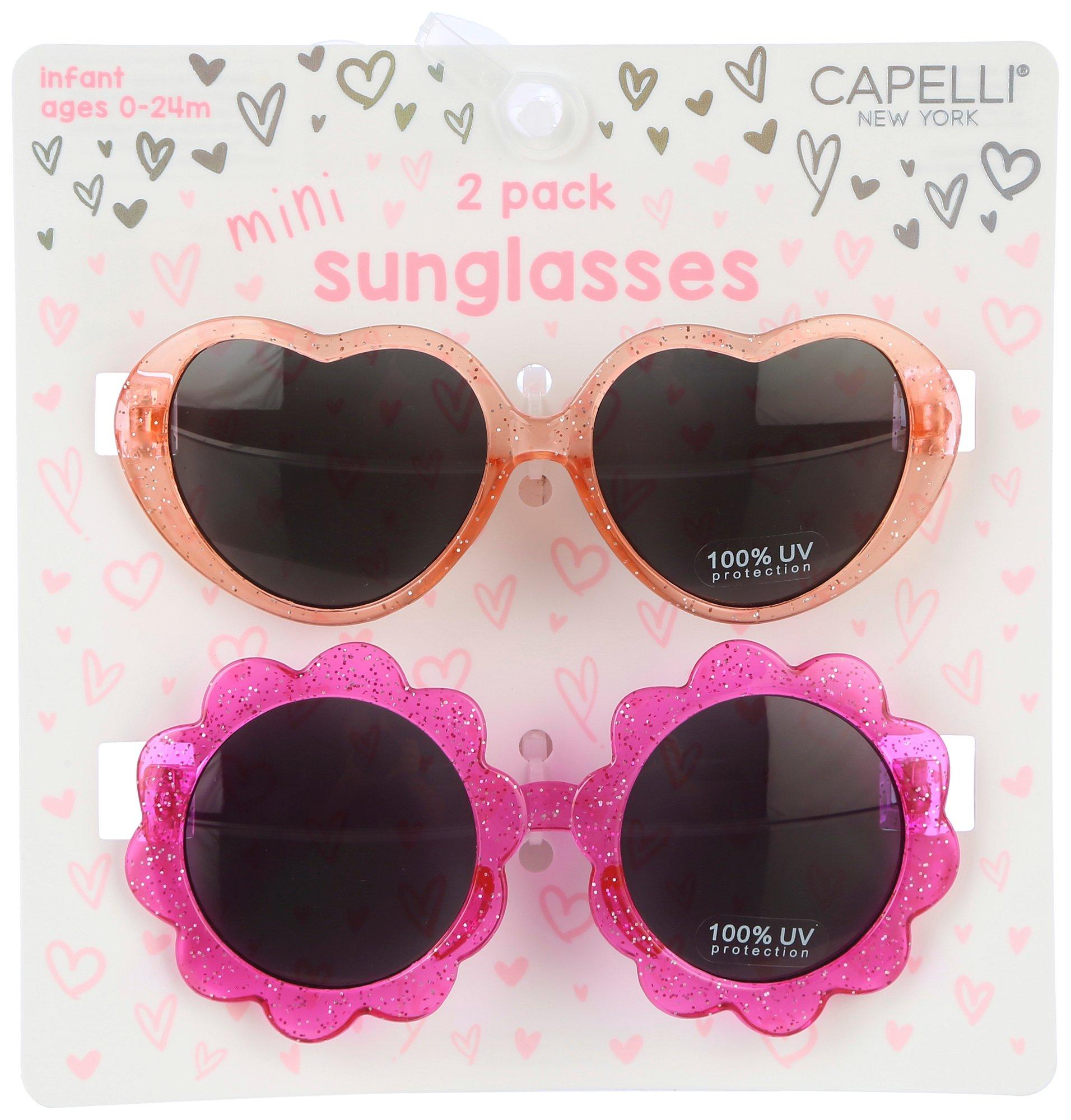 Capelli New York Baby Girls 2 Pk. Mini Sunglasses