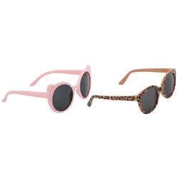 Capelli New York Baby Girls 2 Pk. Leopard Cat Sunglasses