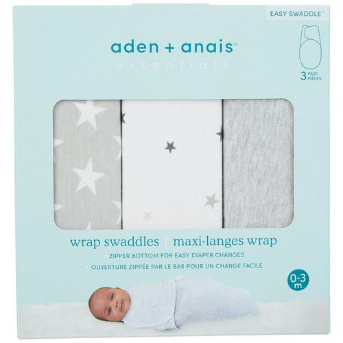ADEN + ANAIS 3pc. Baby Swaddle Wrap