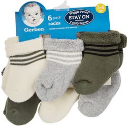Gerber Baby Boys 6-pk. Solid Fashion Terry Socks