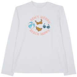 Reel Legends Little Girls Crew  Beach Long Sleeve T-Shirt