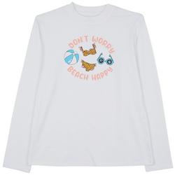 Little Girls Crew  Beach Long Sleeve T-Shirt
