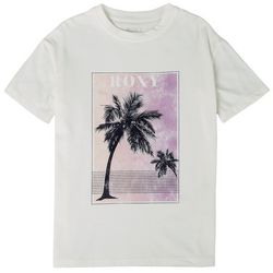 Roxy Little Girls Palm Tree Screen Short Sleeve T-shirt