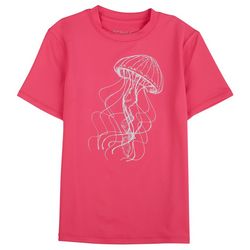 Reel Legends Little Girls Jellyfish Round Neck T-Shirt