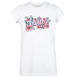 Hurley Big Girls Hibiscus Floral Logo Top