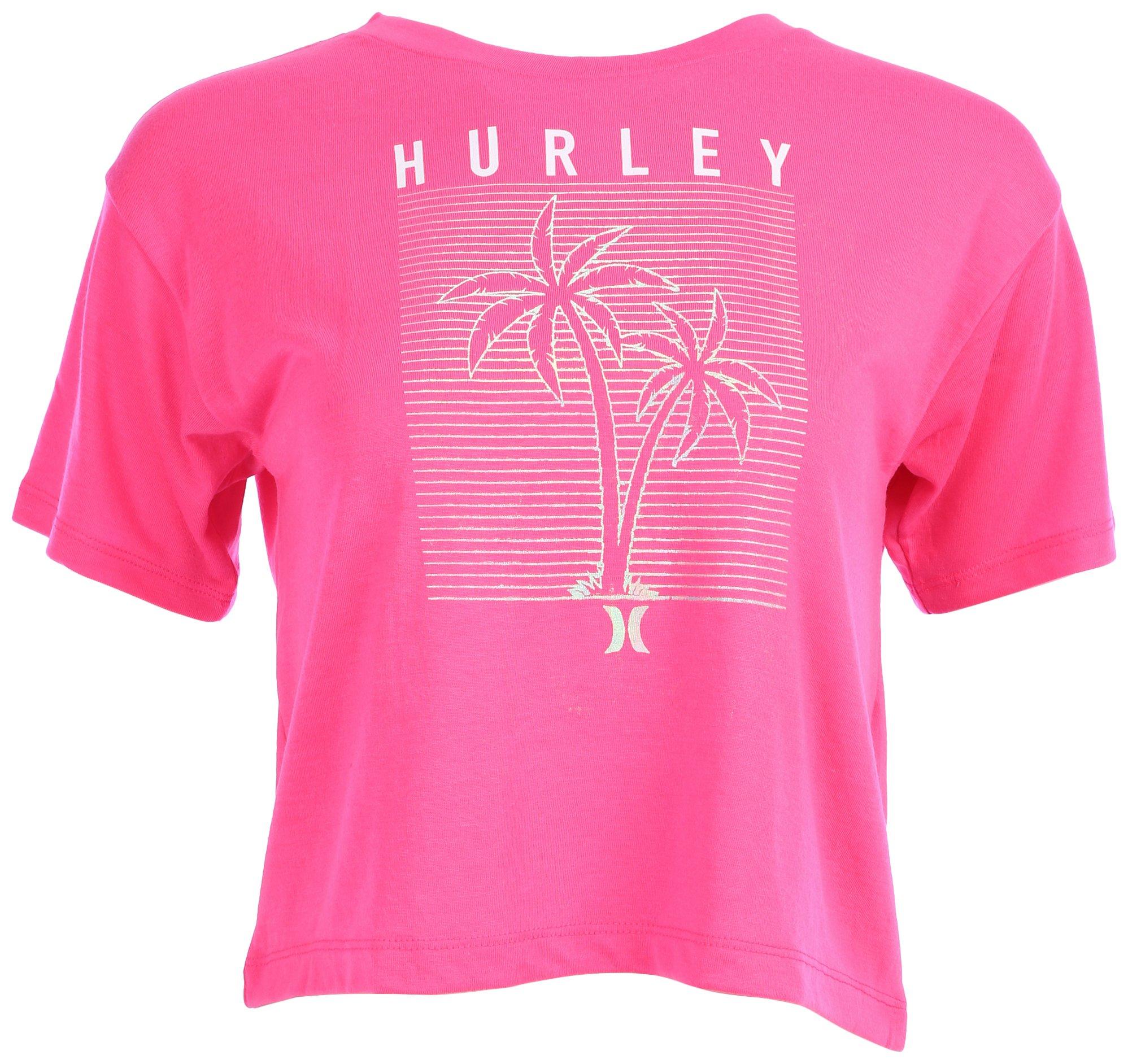 Hurley Big Girls Palm Cropped Tee