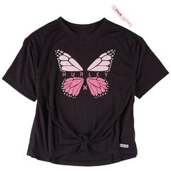 Big Girls Butterfly Front Tie T-Shirt