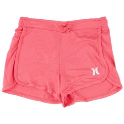 Hurley Little Girls Solid High Waist Pull On Shorts