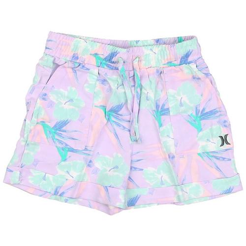 Hurley Little Girls Floral Woven Shorts