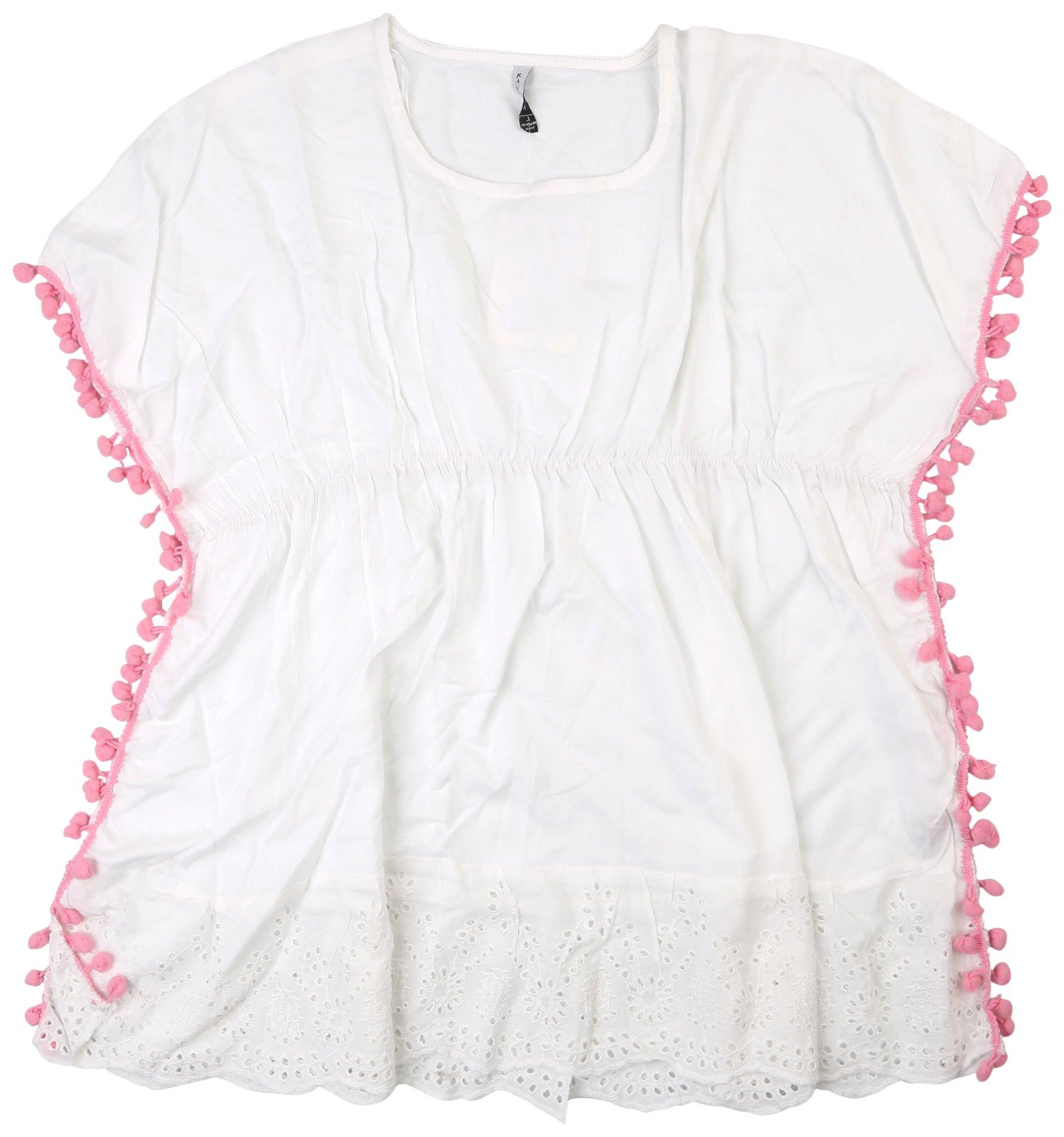 Big Girls Solid White Swim Cover-Up