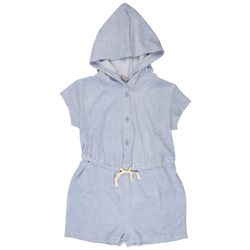 Raviya Blue French Terry Hooded Cover Up