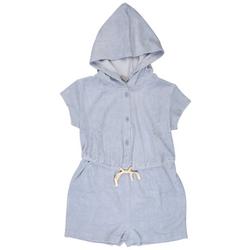 Blue French Terry Hooded Cover Up