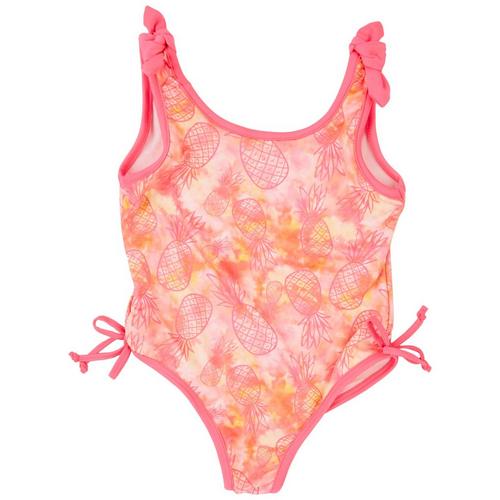 Pink Platinum Big Girls 1-pc. Pineaaple Swimsuits