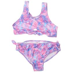 Pink Platinum Big Girls 2-pc. Tie-Dye Swimsuits