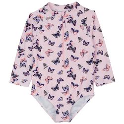 Kensie Girl Big Girls One Pc. Butterfly Print Swimsuit
